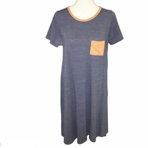 Lularoe Carly blue and orange Size XS